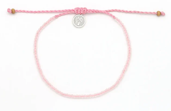 Pineapple Island Ka'anapali Frosted Glass Beaded Bracelet - Pink