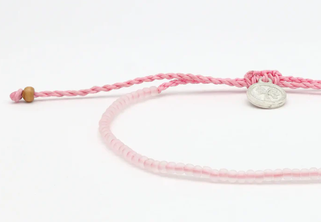 Pineapple Island Ka'anapali Frost Glass Beaded Bracelet - Pink
