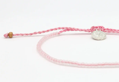 Pineapple Island Ka'anapali Frost Glass Beaded Bracelet - Pink
