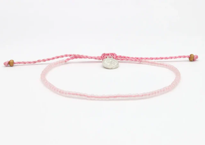 Pineapple Island Ka'anapali Frost Glass Beaded Bracelet - Pink