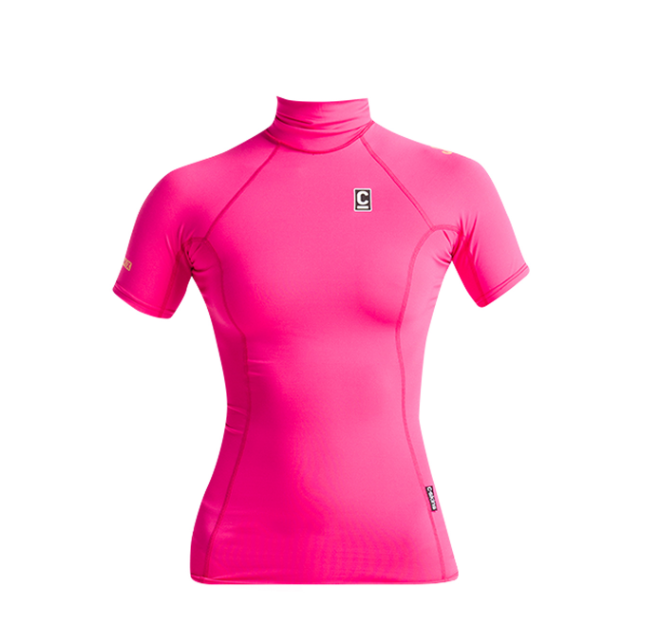 C Skins NuWave Rash X Womens Rash Vest - Lipstick/Bright Coral