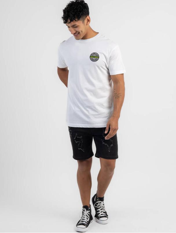 Sex Wax Word Fade Green Men's Tee - White