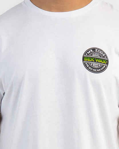Sex Wax Word Fade Green Men's Tee - White