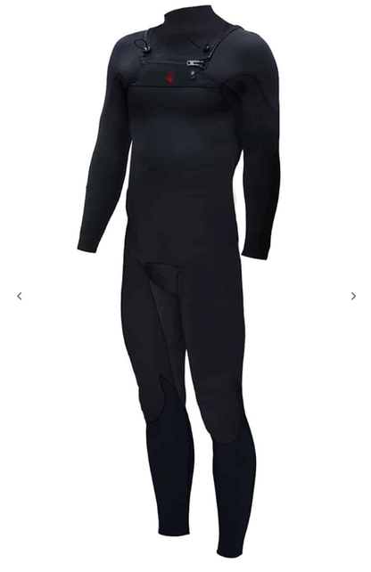 Zion Ando Vault 3/2mm Mens Chest Zip Summer Wetsuit - Black