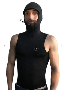 Zion Yeti 2mm Men's Hooded Wetsuit Vest - Black