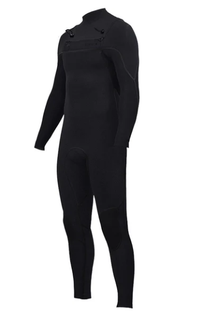 Zion Vault 4/3mm Mens Chest Zip Wetsuit - Black