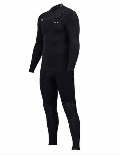 Zion Wesley 4/3mm Mens Chest Zip Summer Wetsuit  - Black