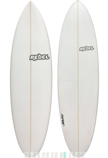 Rebel Bean Futures Twin Fin Surfboard - Clear