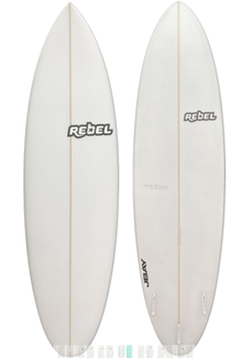Rebel Bean Thruster Surfboard - Clear