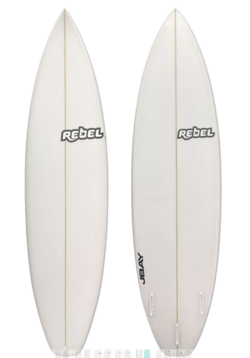 Rebel AP100 Squash Tail Standard Dimension Shortboard - White
