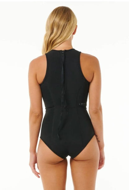 Rip Curl G-Bomb 1.5mm Women's Back Zip Sleeveless Good Coverage Springsuit - Black