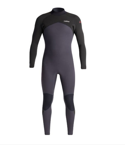C-Skins NuWave Legend 5/4/3 Mens Back Zip Wetsuit - Anthracite / Black / Rust