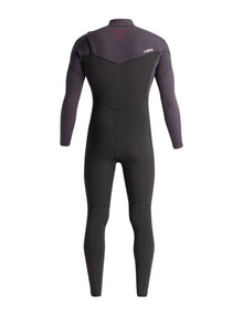 C-Skins NuWave Session 5/4/3mm Men's Chest Zip Wetsuit 2025 - Black / Meteor X/ Rust