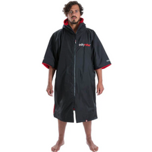 Dryrobe Advance Short Sleeve Changing Robe - Large - Black / Red