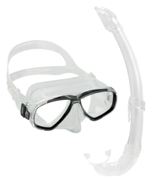 Cressi Perla/Mexico Mask and Snorkel - Black/Clear