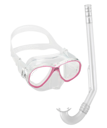 Cressi Perla + Minigringo Junior Combo Mask and Snorkel in Clear Pink