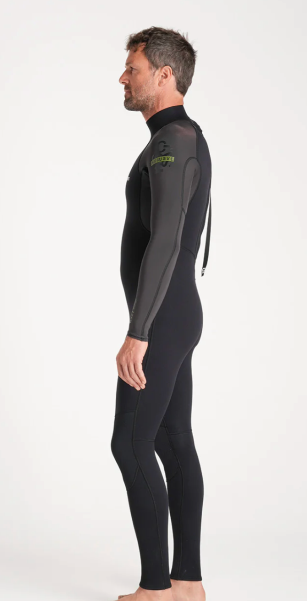 C-Skins NuWave Element 3/2mm Mens FL Back Zip Steamer 2026 - Black/Meteor/Olive
