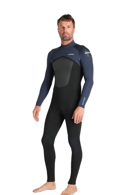 C-Skins NuWave Legend 3/2mm Mens GBS Back Zip Steamer - Black/Bluestone/Petrol