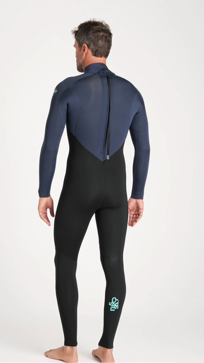 C-Skins NuWave Legend 3/2mm Mens GBS Back Zip Steamer 2026 - Black/Bluestone/Petrol