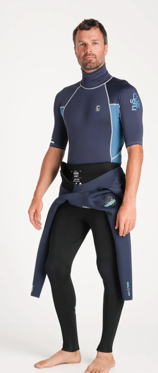 C-Skins NuWave Rash X Mens Rash Vest - Bluestone/Steel Blue