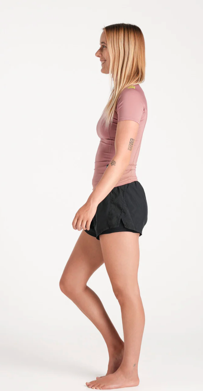 C-Skins NuWave Rash X Womens Short Sleeve Rash Vest - Rose/Lime