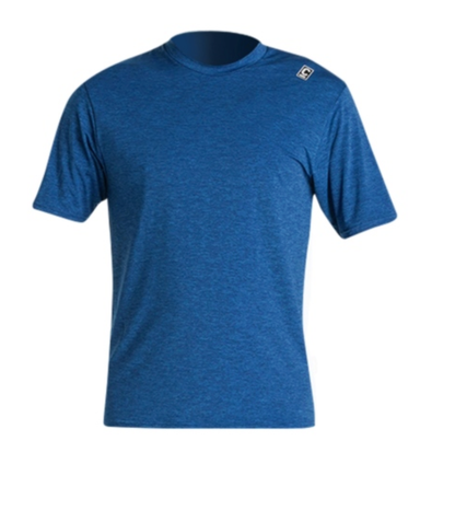 C-Skins NuWave UV Mens Short Sleeve Surf Tee - Deep Blue