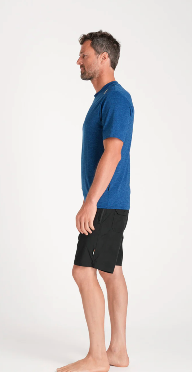 C-Skins NuWave UV Mens Short Sleeve Surf Tee - Deep Blue