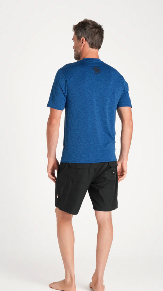 C-Skins NuWave UV Mens Short Sleeve Surf Tee - Deep Blue