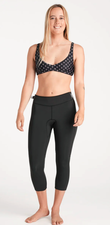 C-Skins NuWave Solace Lite 1.5mm Womens FL 3/4 Wetsuit Leggings - Black/White