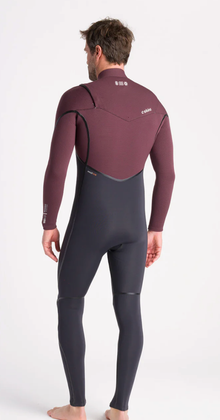 C-Skins NuWave Wired 4/3mm Mens LQS Chest Zip Steamer 2026 - Meteor/ Rust X/ White