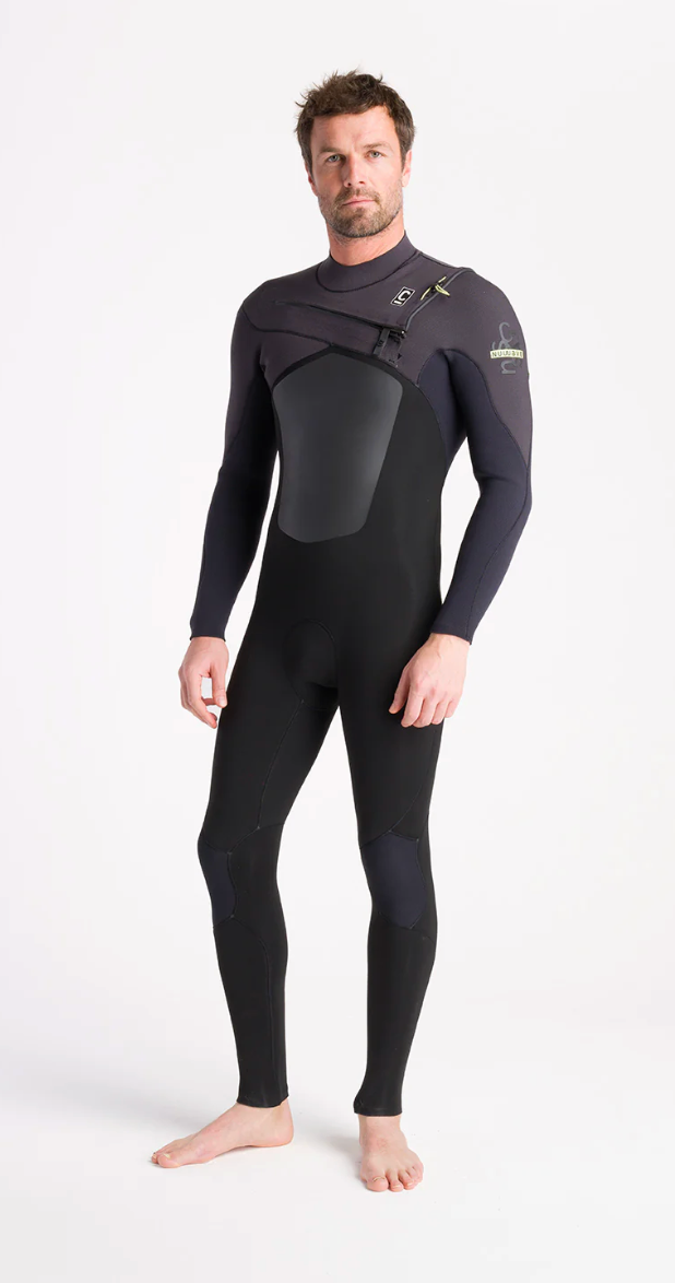 C-Skins NuWave ReWired 5/4mm Mens GBS Chest Zip Steamer 2026 - Black/Meteor/Lime