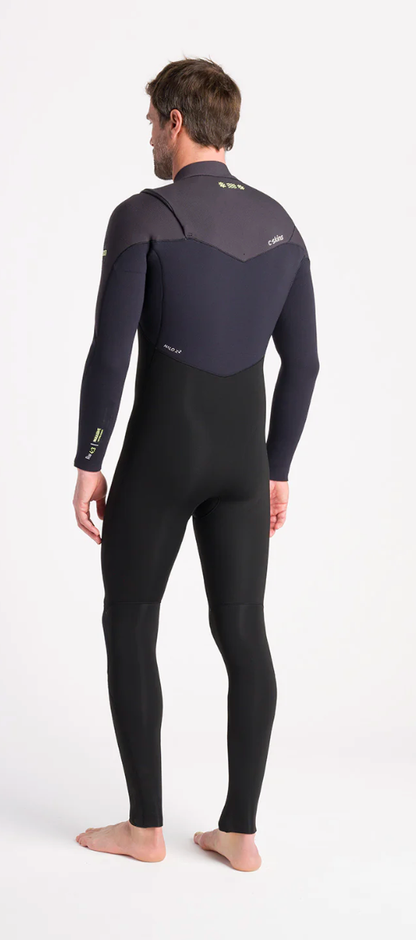 C-Skins NuWave ReWired 5/4mm Mens GBS Chest Zip Steamer 2026 - Black/Meteor/Lime