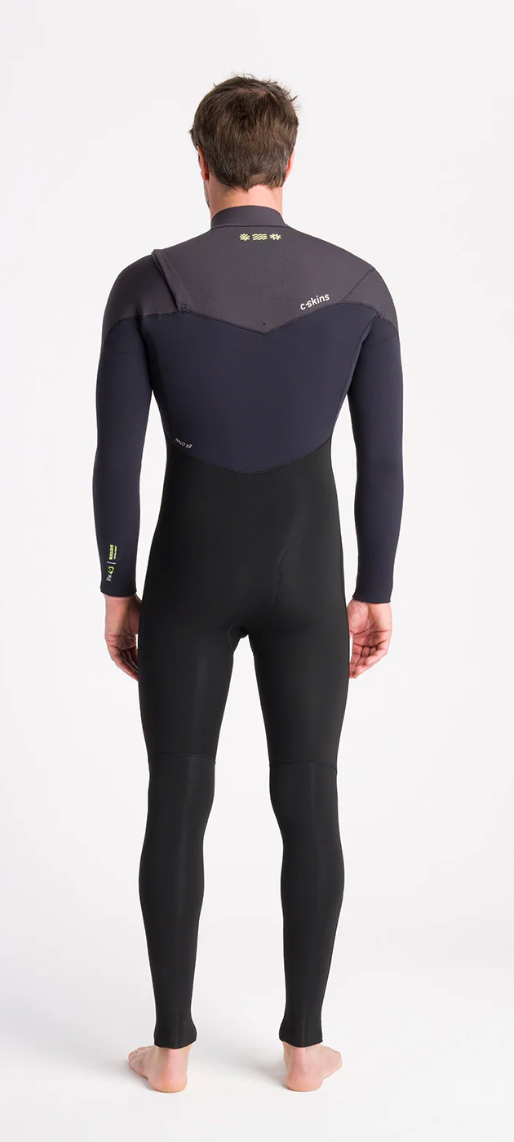 C-Skins NuWave ReWired 5/4mm Mens GBS Chest Zip Steamer 2026 - Black/Meteor/Lime