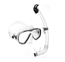 Cressi Estrella + Seal Dry Mask and Snorkel Combo - Clear/Black