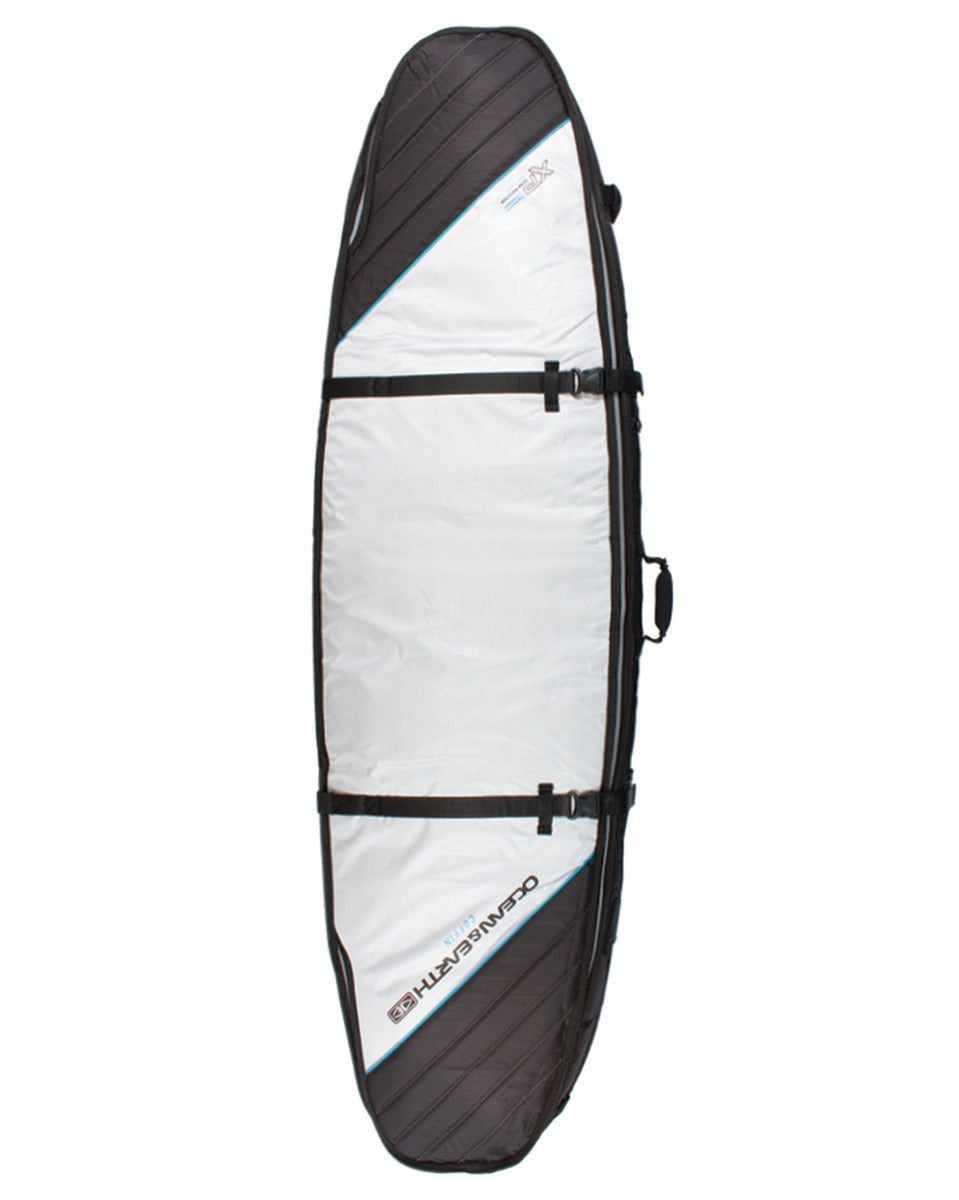 Ocean and Earth Triple Wheel 7ft6 Shortboard Board Cover - Silver  - Full View
