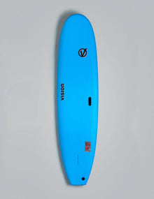 Vision VCT Shoot Out 7'6" Softboard - Cyan/Warm Red Ripple