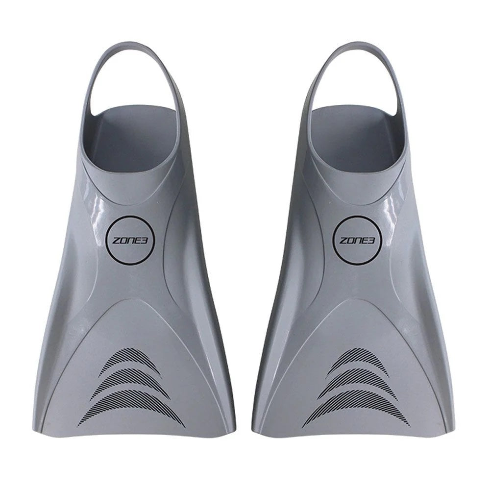Zone 3 Silicone V-FLEX Ergo Swim Training Fins -  Silver