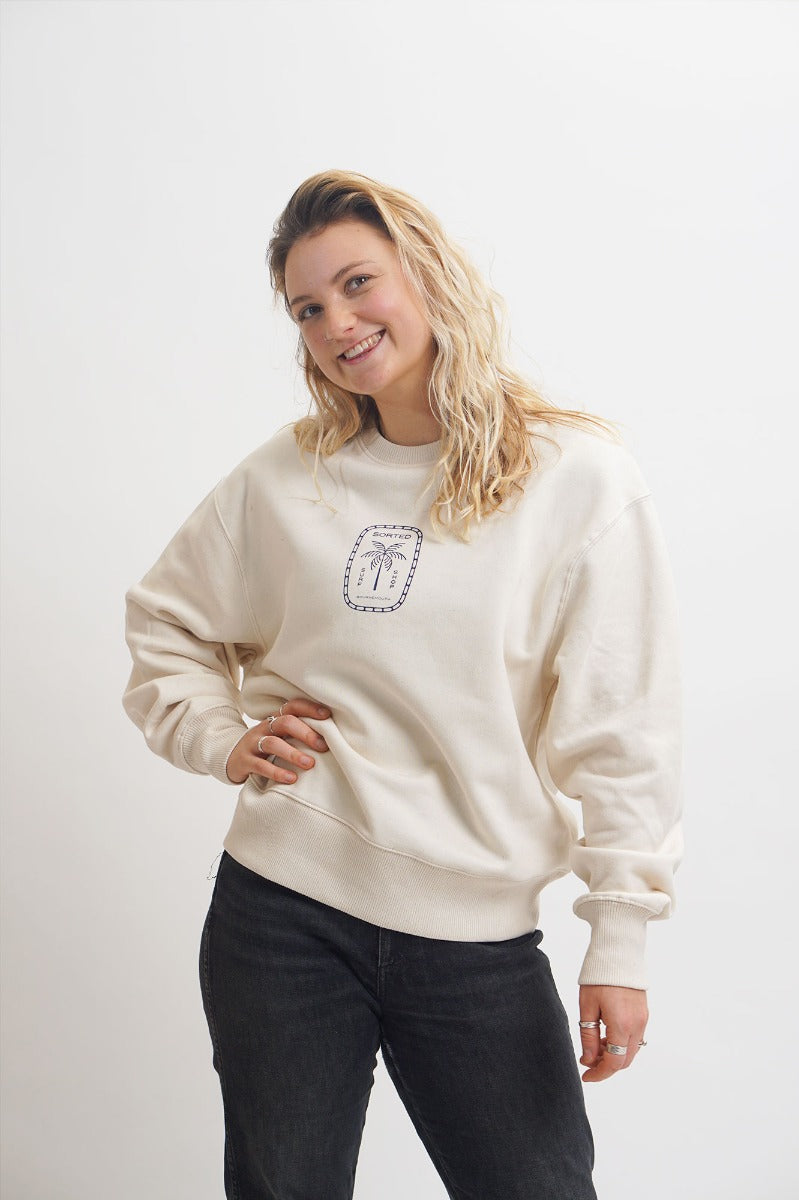 Sorted Surf Shop Relaxed Sweater 2021 - Cream - Front