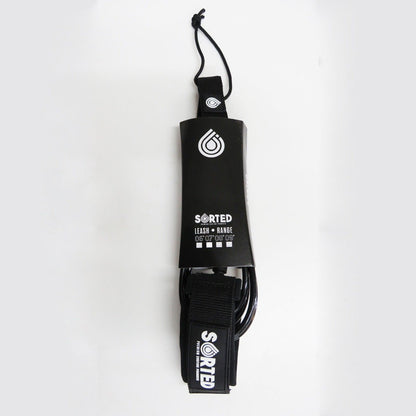 Sorted Surf Shop 6ft Surfboard Leash - Black - Front