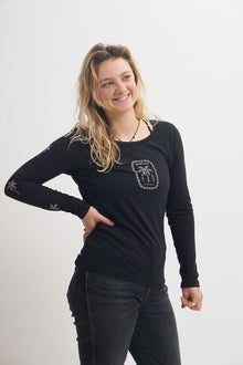 Sorted Surf Shop Long Sleeve Women's Top - Black