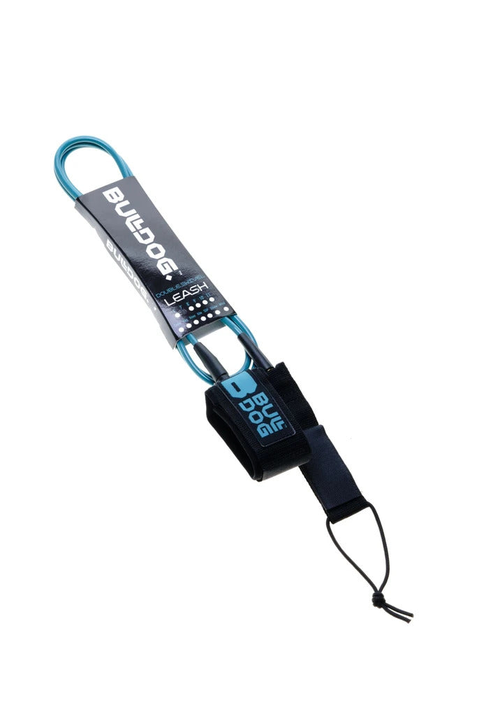 Bulldog 9ft Double Swivel Ankle Leash - Petrol Blue