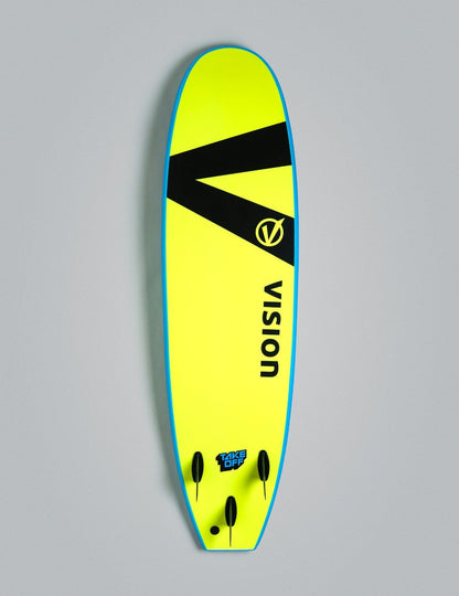Vision XPS TakeOff 6ft 6 Foam Surfboard in Cyan