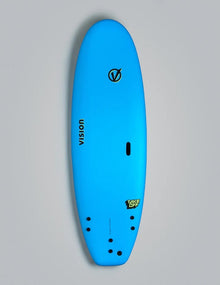 Vision Super Stable Takeoff Whopper Surfboard XPS 8'0 in Cyan/Flash Green
