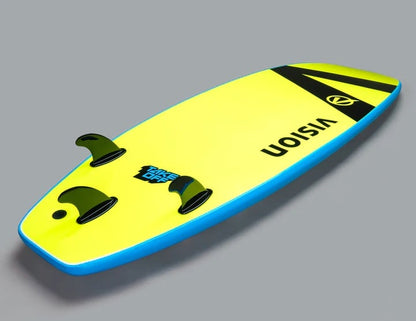 Vision TakeOff 8'0 Surfboard - Cyan/Flash Green