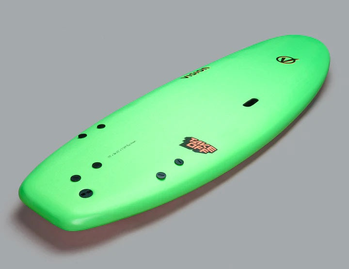 Vision Takeoff 7'0" Wide Softboard - Lime/ Warm Red