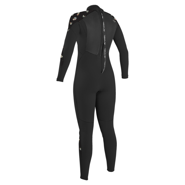 O'Neill Epic 4/3mm Womens Back Zip Wetsuit - Black/ Cindydaisy - Back