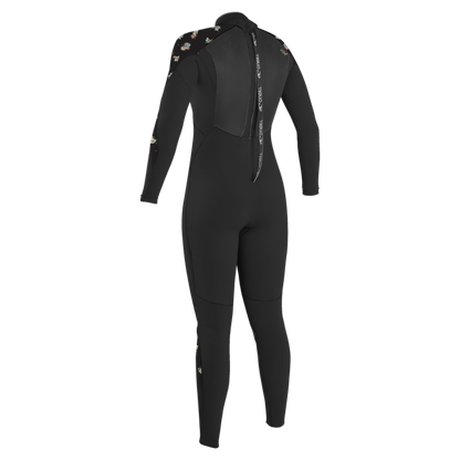 O'Neill Epic 4/3mm Womens Back Zip Wetsuit - Black/ Cindydaisy - Back