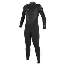 O'Neill Epic 4/3mm Womens Back Zip Wetsuit - Black/ Cindydaisy - Front