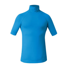 C Skins UV Mens Short Sleeve Blank Rash Vest - Bright Blue - Full View