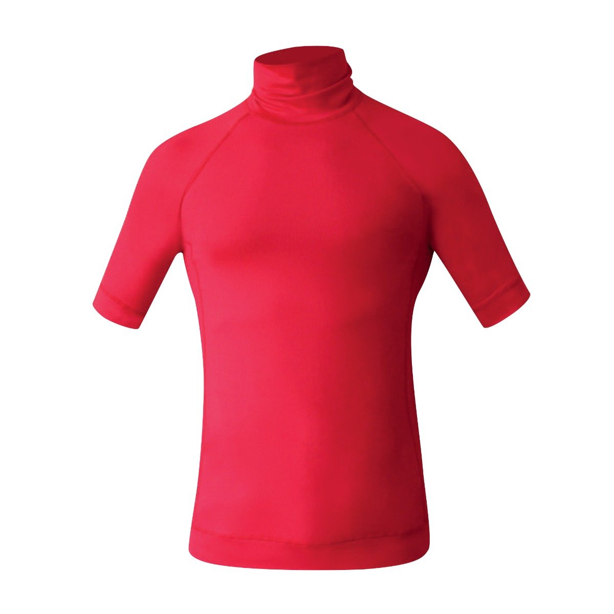 C Skins UV Mens Short Sleeve Blank Rash Vest - Red - Front